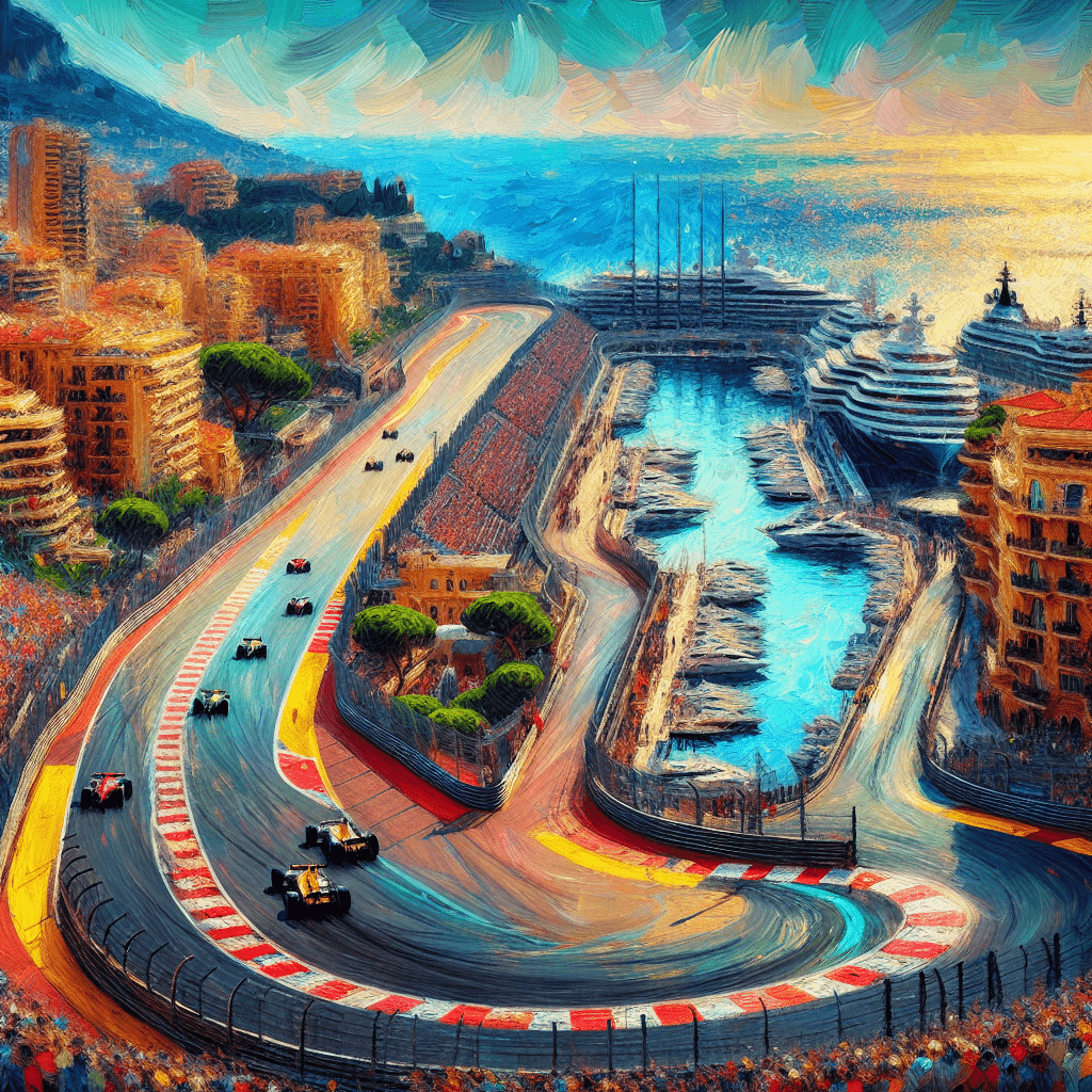 f1 circuit van monaco vg stijl ai-Press